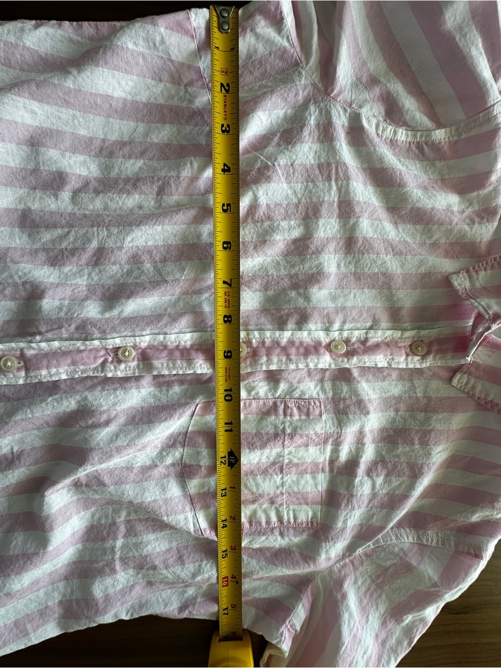 J. Crew Pink and White Striped button down Shirt Lightweight Cotton - Picture 11 of 16